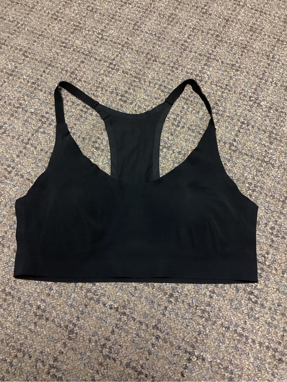 Black Seamless Racerback Bralette - Size Small